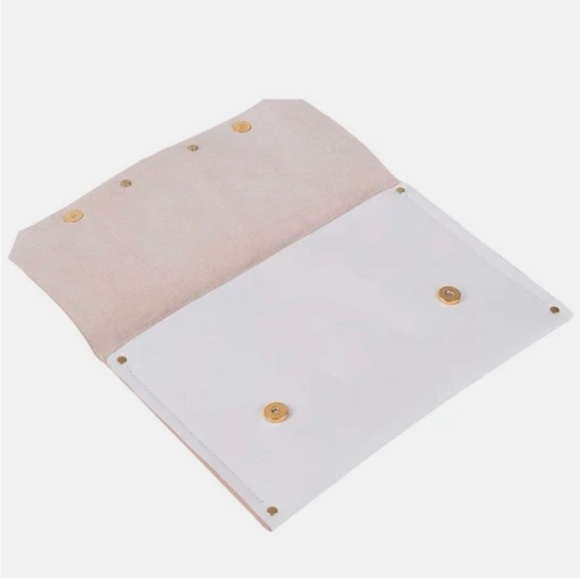 VIX - Pietra Leather Clutch Off White